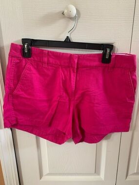 J. Crew Fushia Pink Cotton Chino Shorts